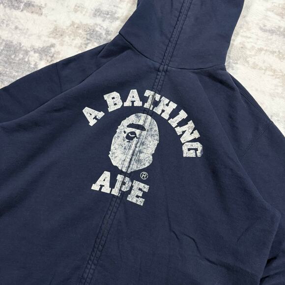 Authentic Bape 2000’s College Logo Full Zip Hoodie XL - Picture 2 of 7